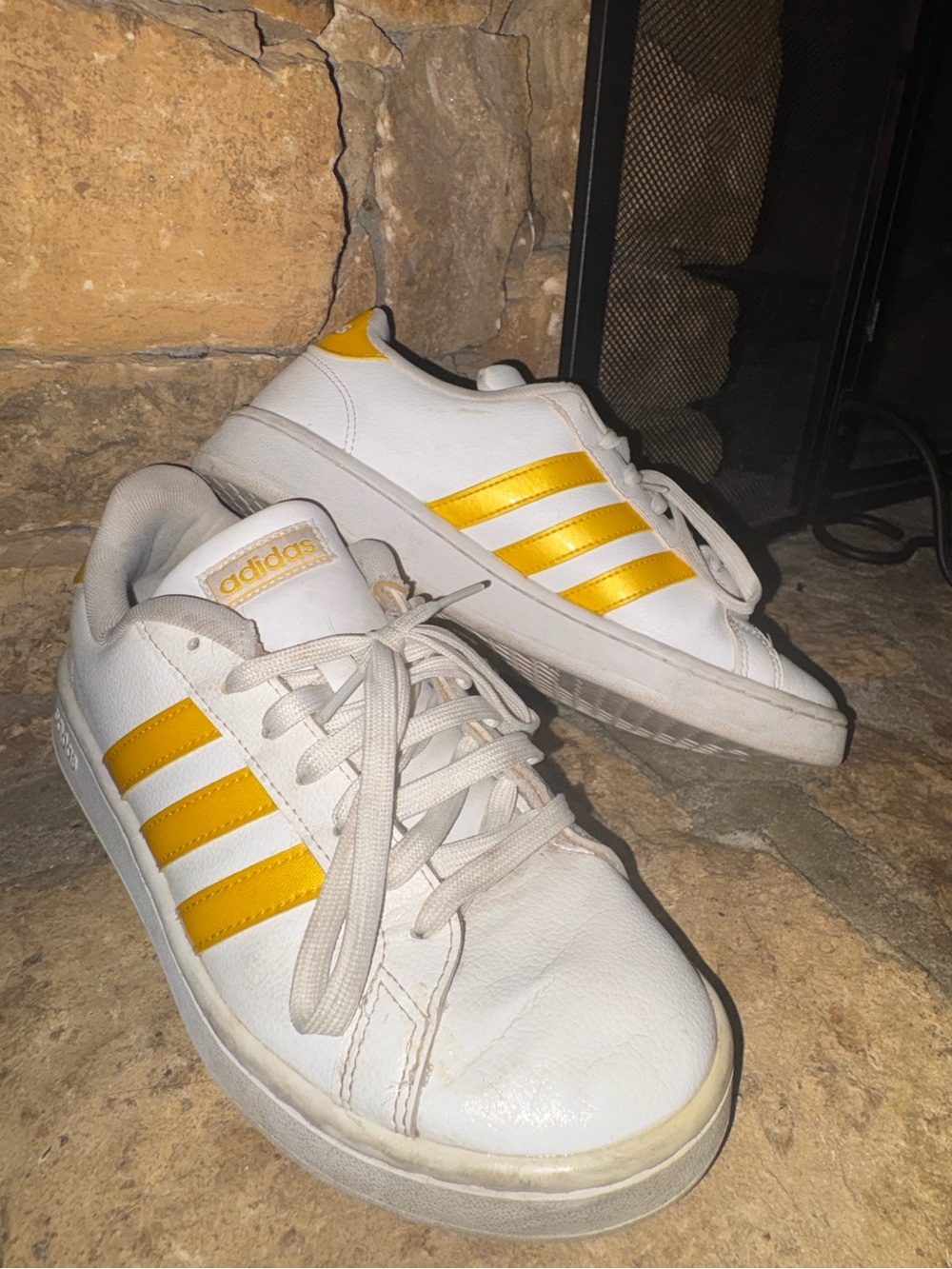 Adidas Sneakers with Yellow Stripes